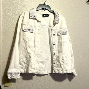 Vintage 90s denim jacket for women with BLING
